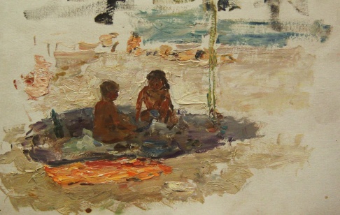 Дети на пляже в Гурзуфе
