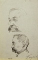 Двойной портрет мужчины с усами