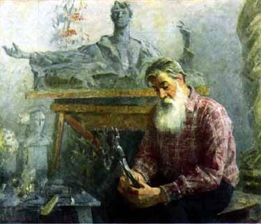 Максимов К.М. «Портрет скульптора А.П. Кибальникова» 1978 г.