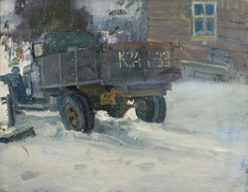 Николай Павлович Толкунов «Полуторка Холст, масло. 44 x 56 см 1948 г.