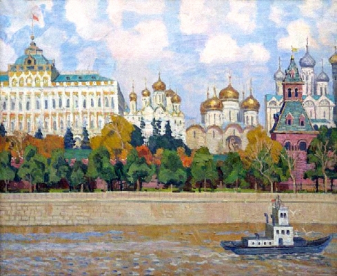 Н.Н. Горлов «Москва. Кремль.»  Холст, масло.