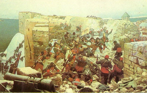 Диорама «Штурм крепости Очаков русскими войсками в 1788 году» (1971 г., художник М. И. Самсонов).
