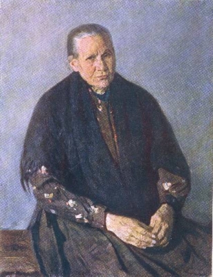 В.П. Ефанов «Портрет матери», 1942 г., холст, масло, 92,5x70 см, Государственная Третьяковская галерея.